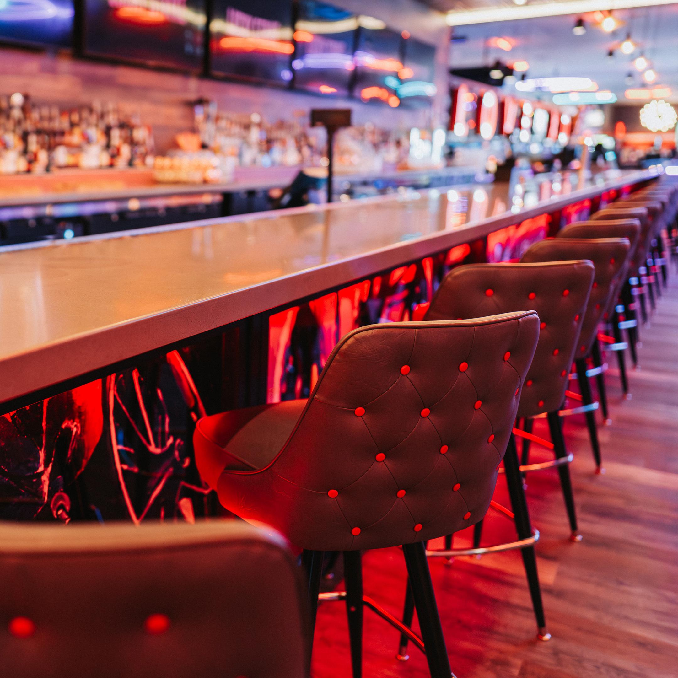 Beautiful bar with stool seating